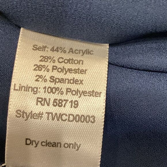 Prose & Poetry Navy Blue & White Plaid Drop Waist Shift Dress Size M - Picture 11 of 14